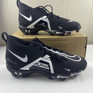 Nike Alpha Menace 3 Shark Black White Football CV0584-001 Men's Size 12 Wide New